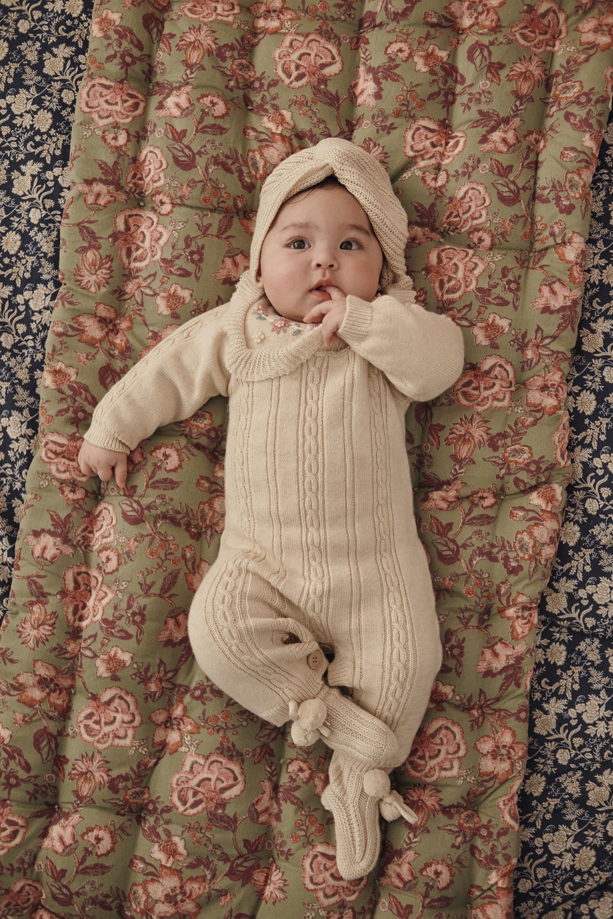 Baby Girls White Knit Babysuit