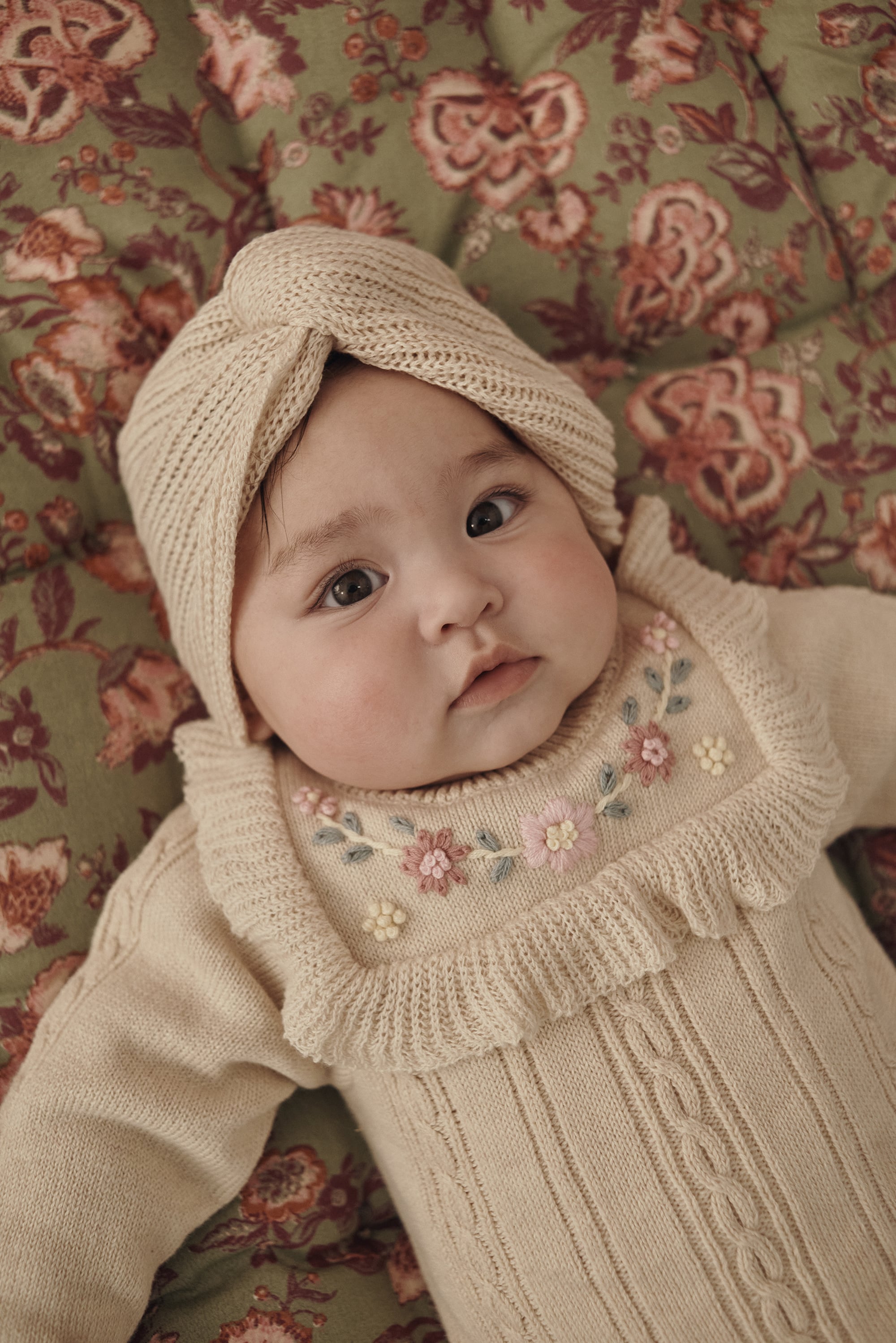 Baby Girls White Knit Babysuit