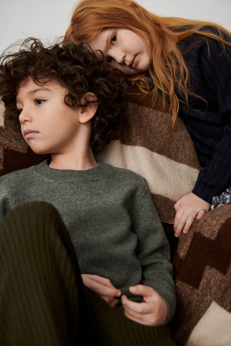 Boys & Girls Dark Green Wool Vest