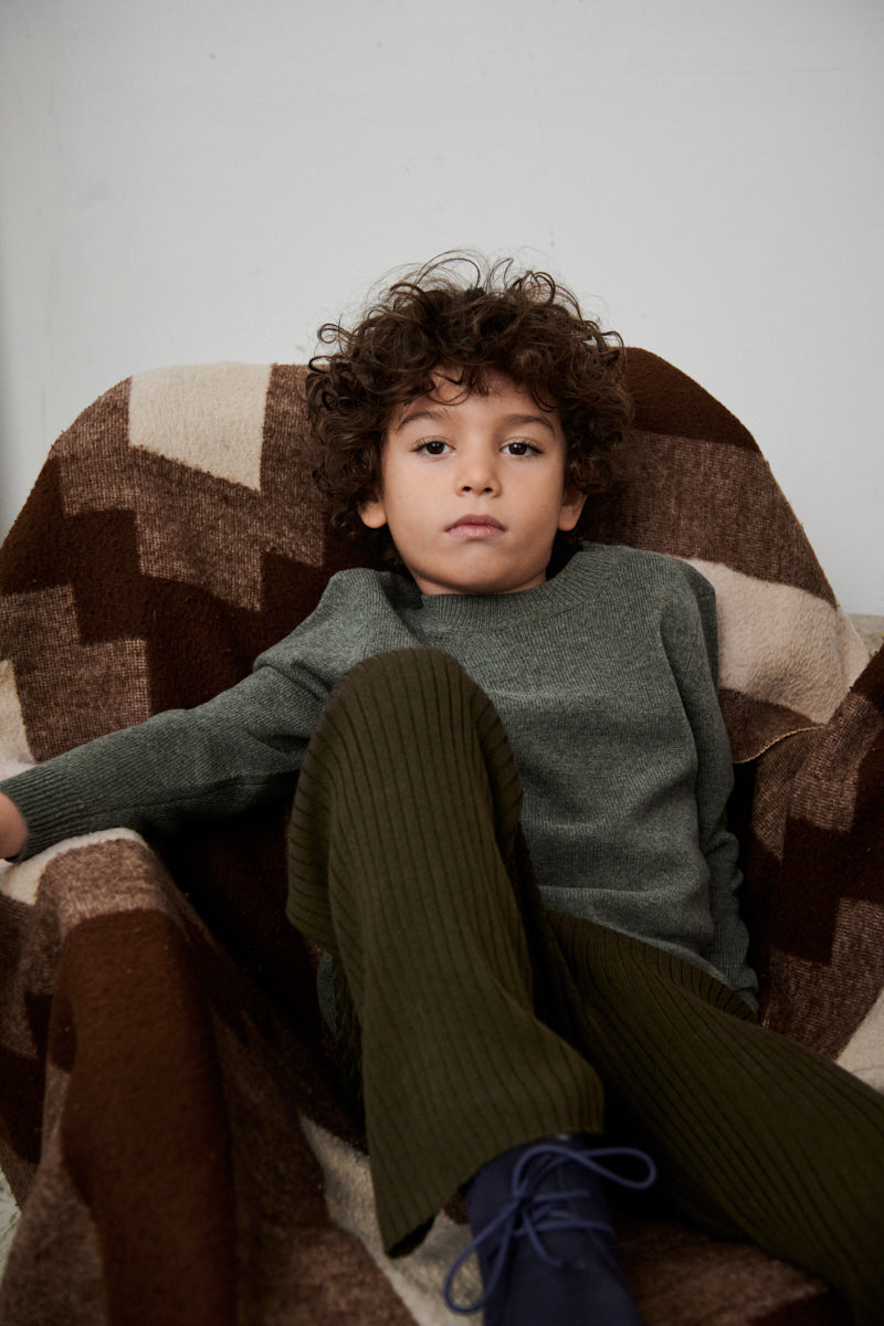 Boys & Girls Dark Green Wool Vest