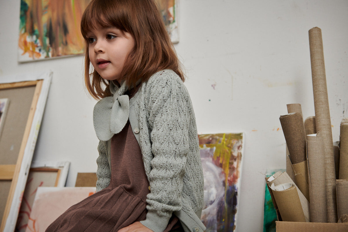 Boys & Girls Dark Green Wool Vest