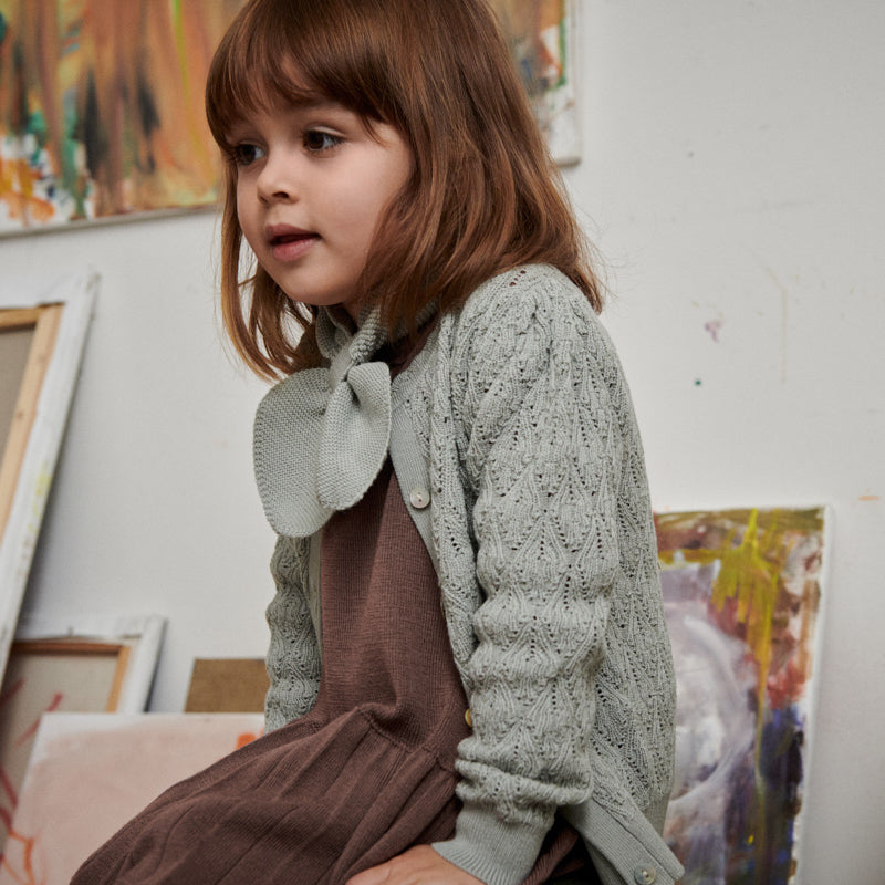 Boys & Girls Light Green Wool Scarf