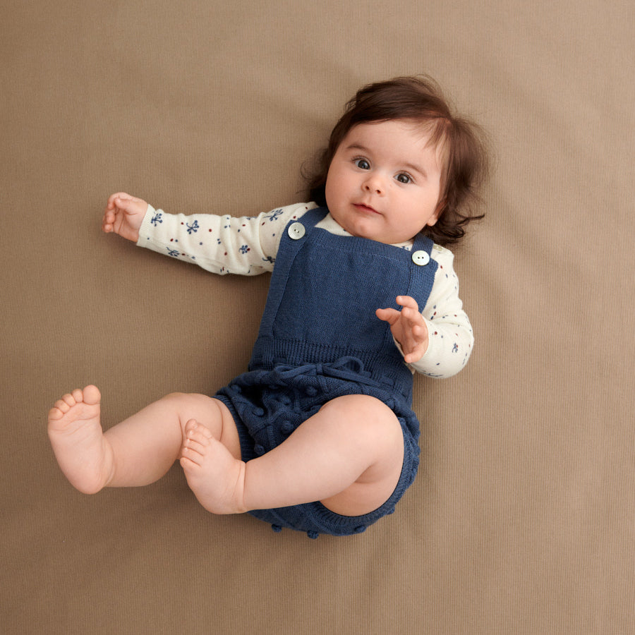 Baby Boys & Girls Blue Wool Shorts