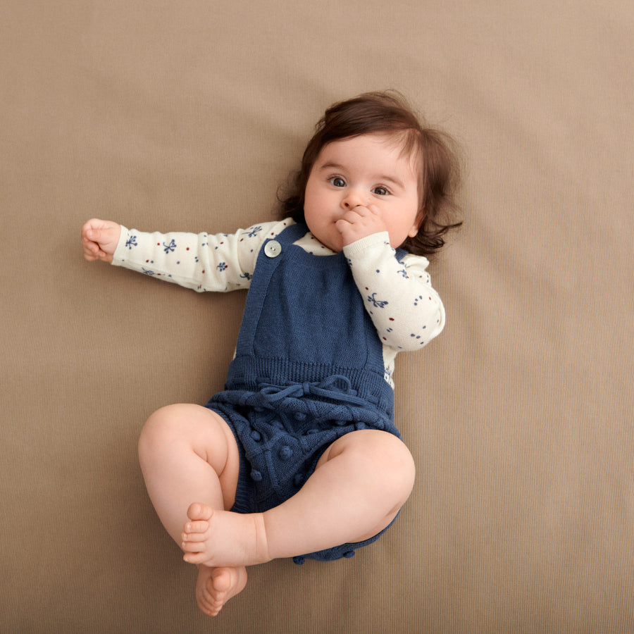 Baby Boys & Girls Blue Wool Shorts