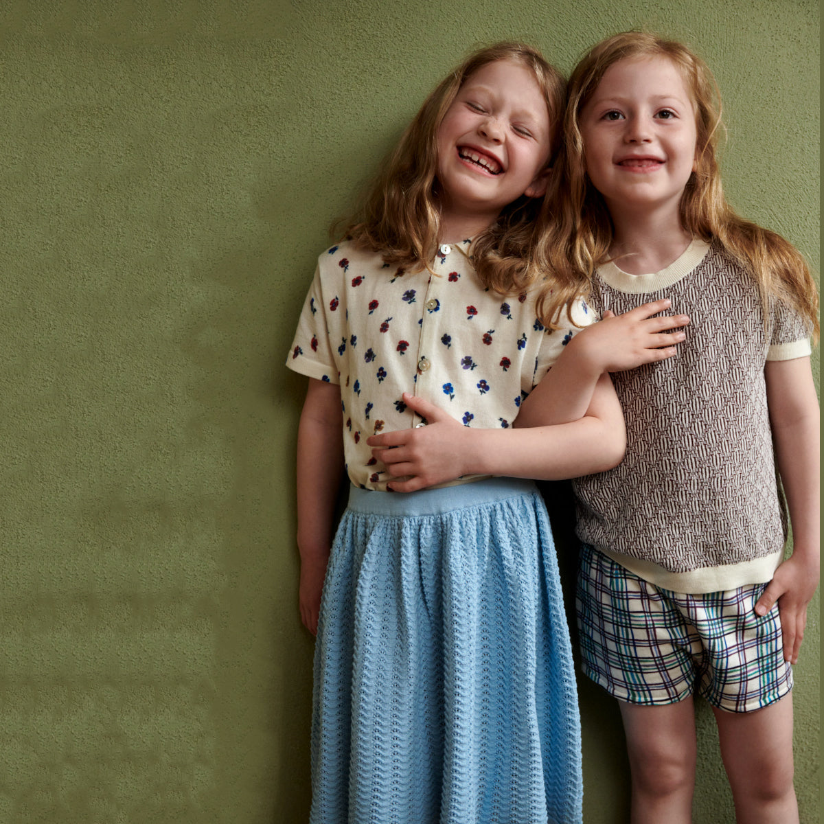 Girls Blue Cotton Skirt