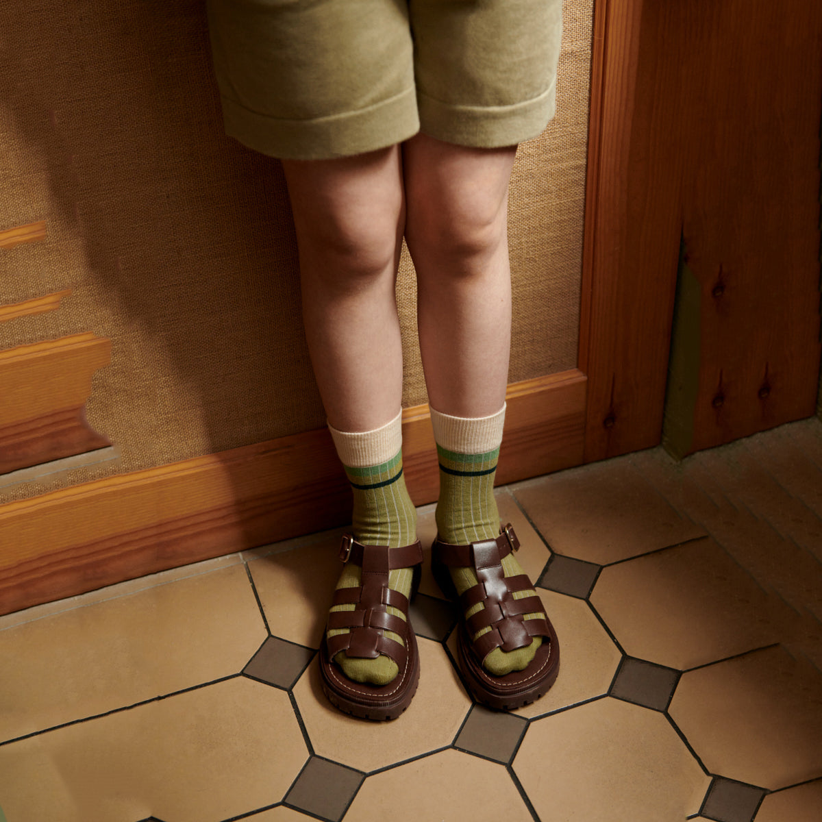 Boys & Girls Khaki Cotton Shorts