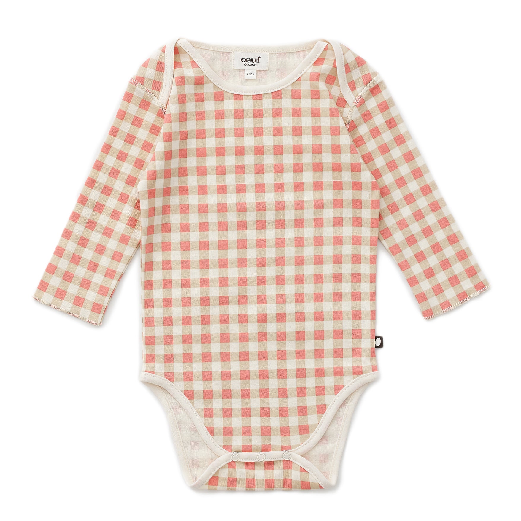 Baby Boys & Girls Red Check Cotton Babysuit