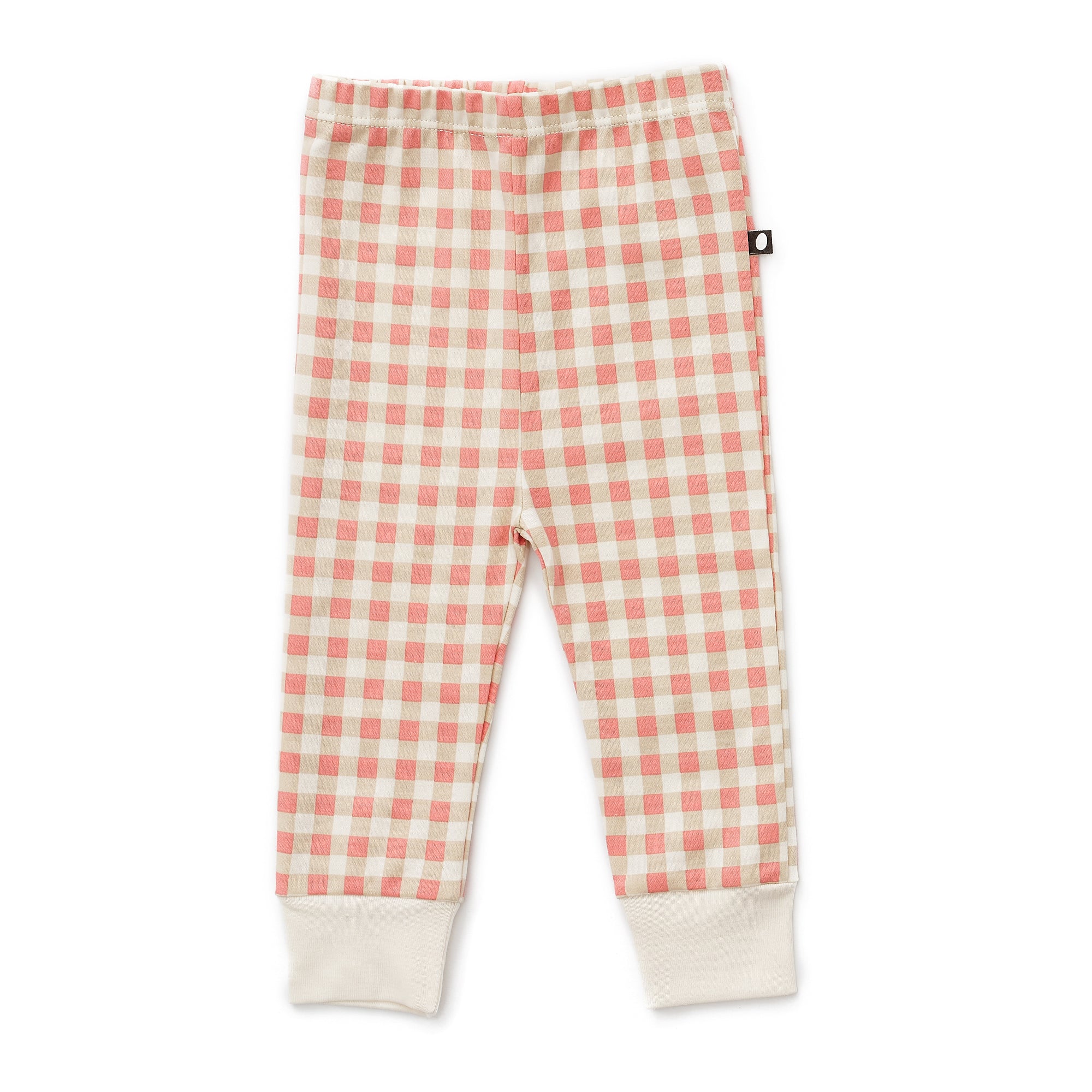 Baby Boys & Girls Red Check Cotton Leggings