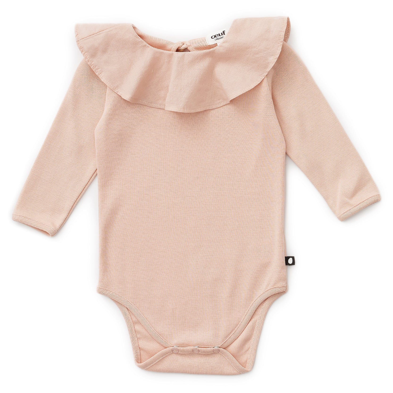 Baby Girls Pink Ruffle Cotton Babysuit