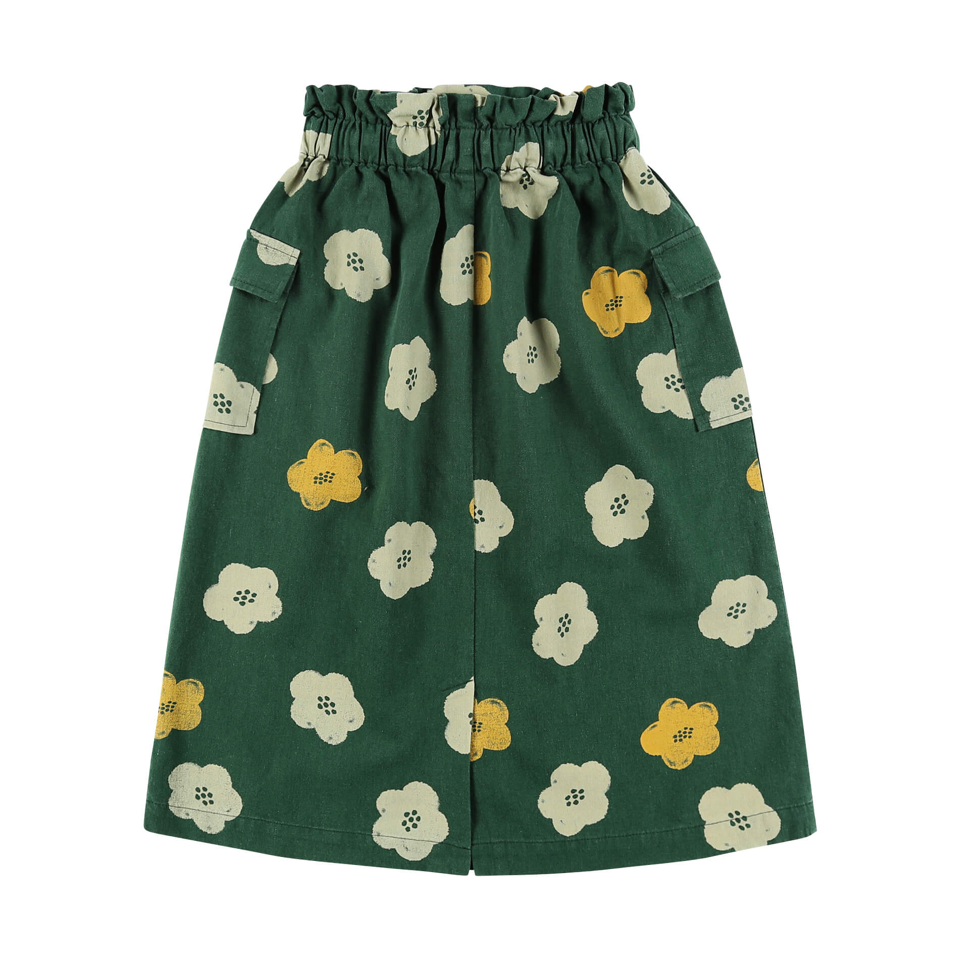 Girls Green Flowers Skirt