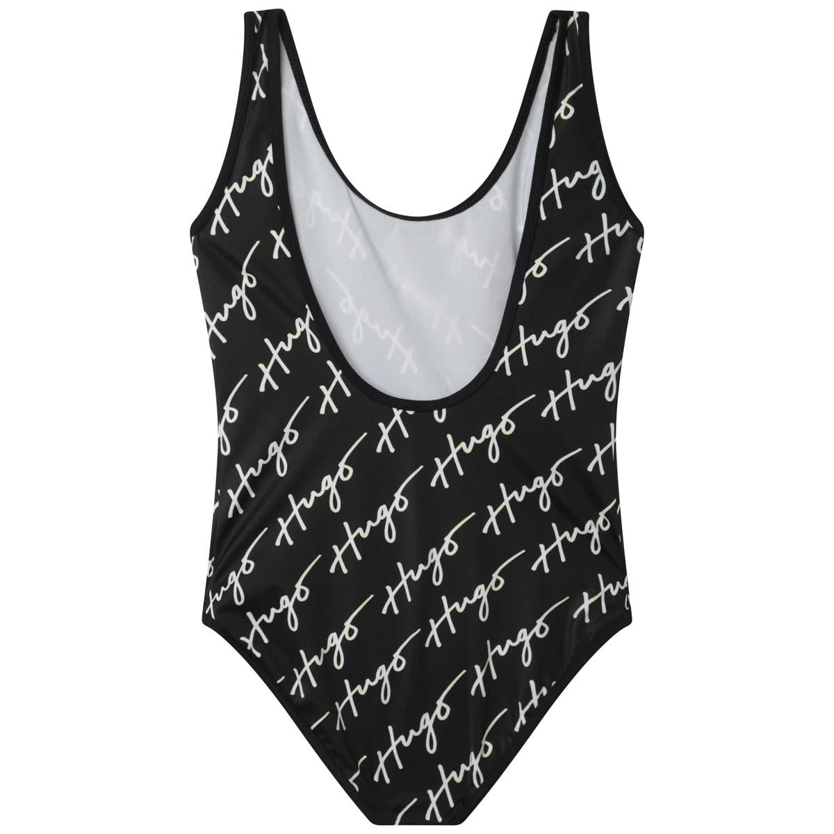 Girls Black Logo Swimsuit