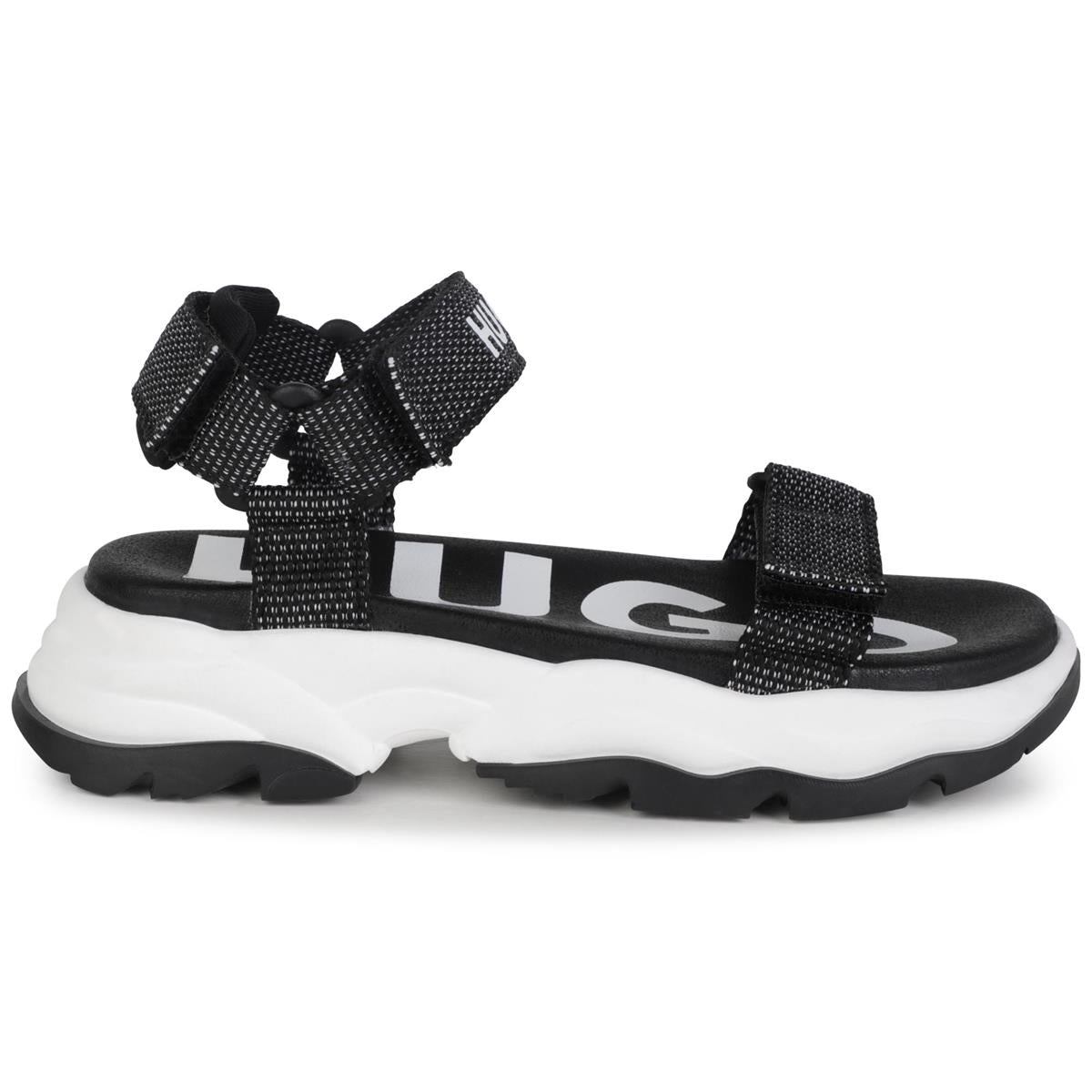 Boys & Girls Black Logo Sandals