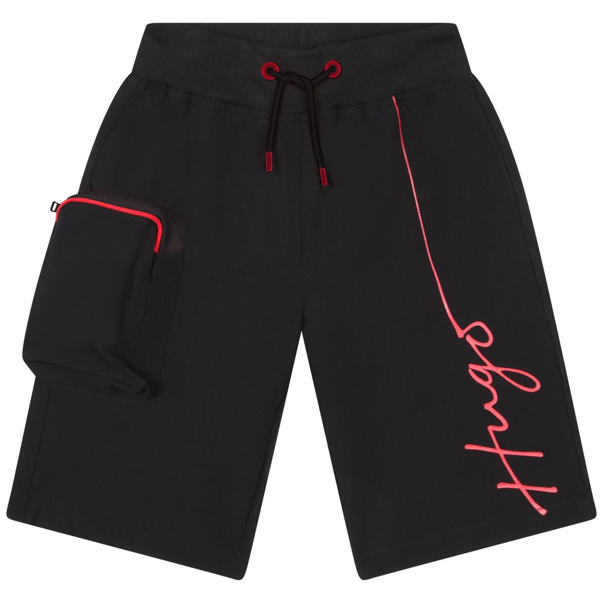 Boys Black Logo Shorts