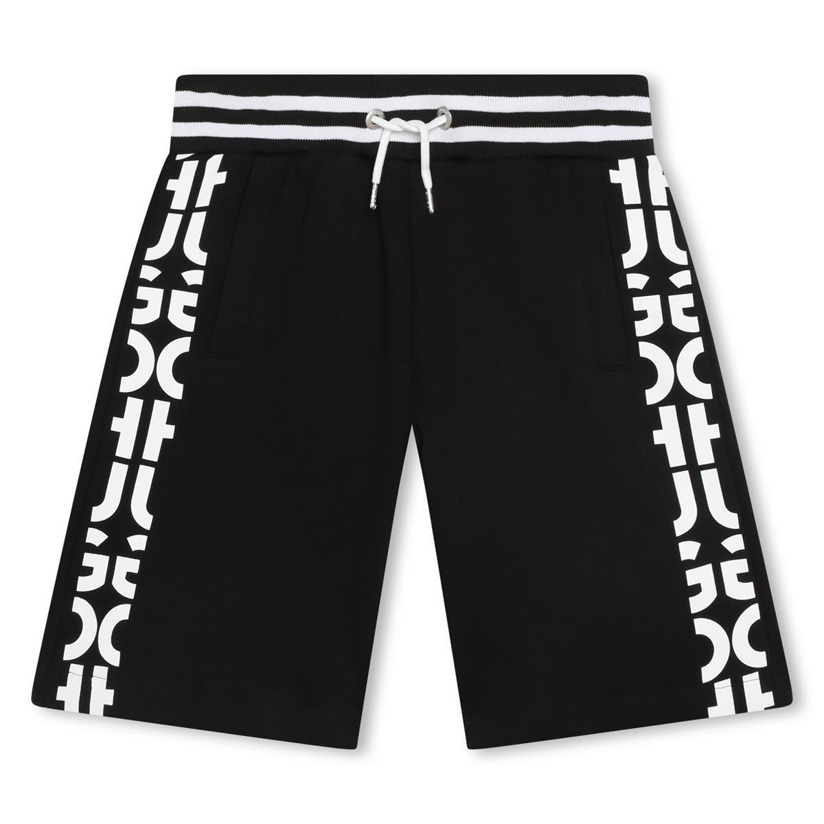 Boys Black Logo Shorts