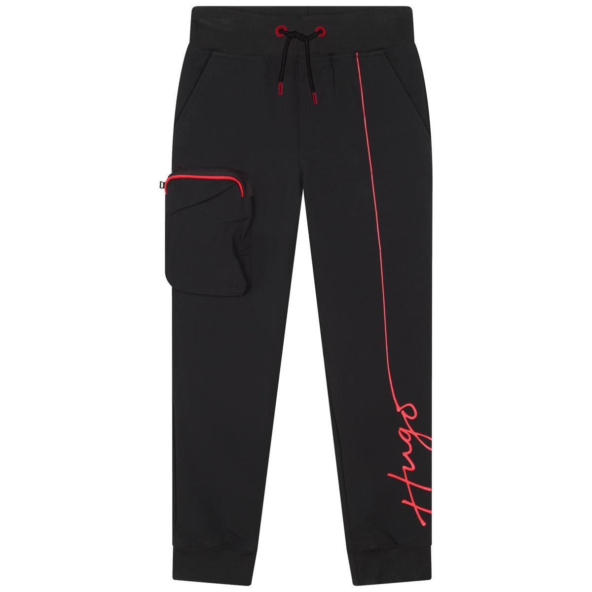 Boys Black Logo Trousers