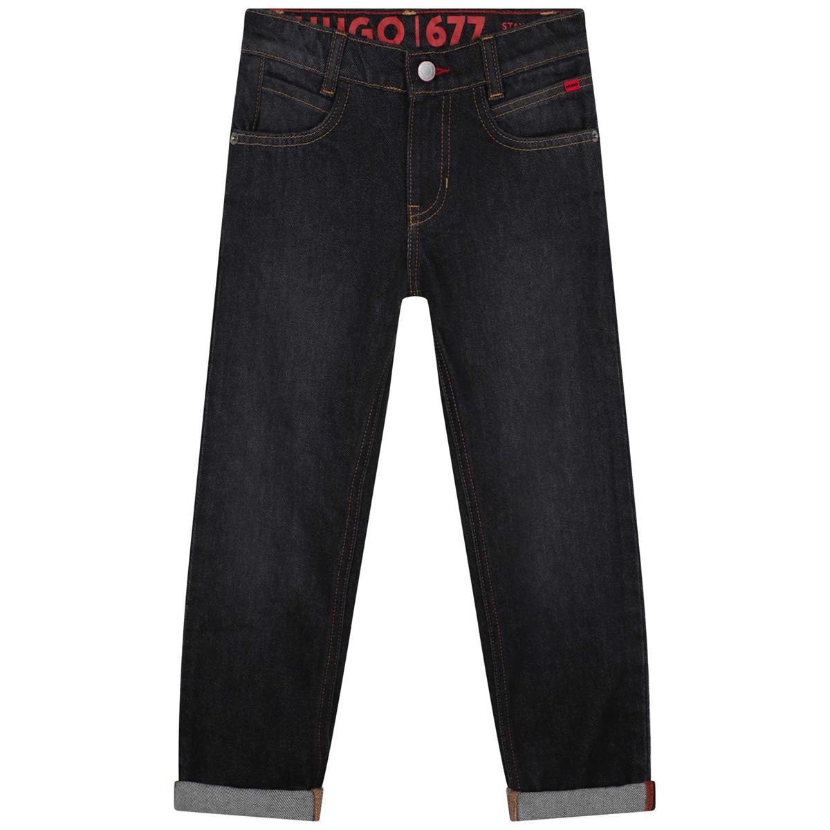 Boys Black Denim Trousers