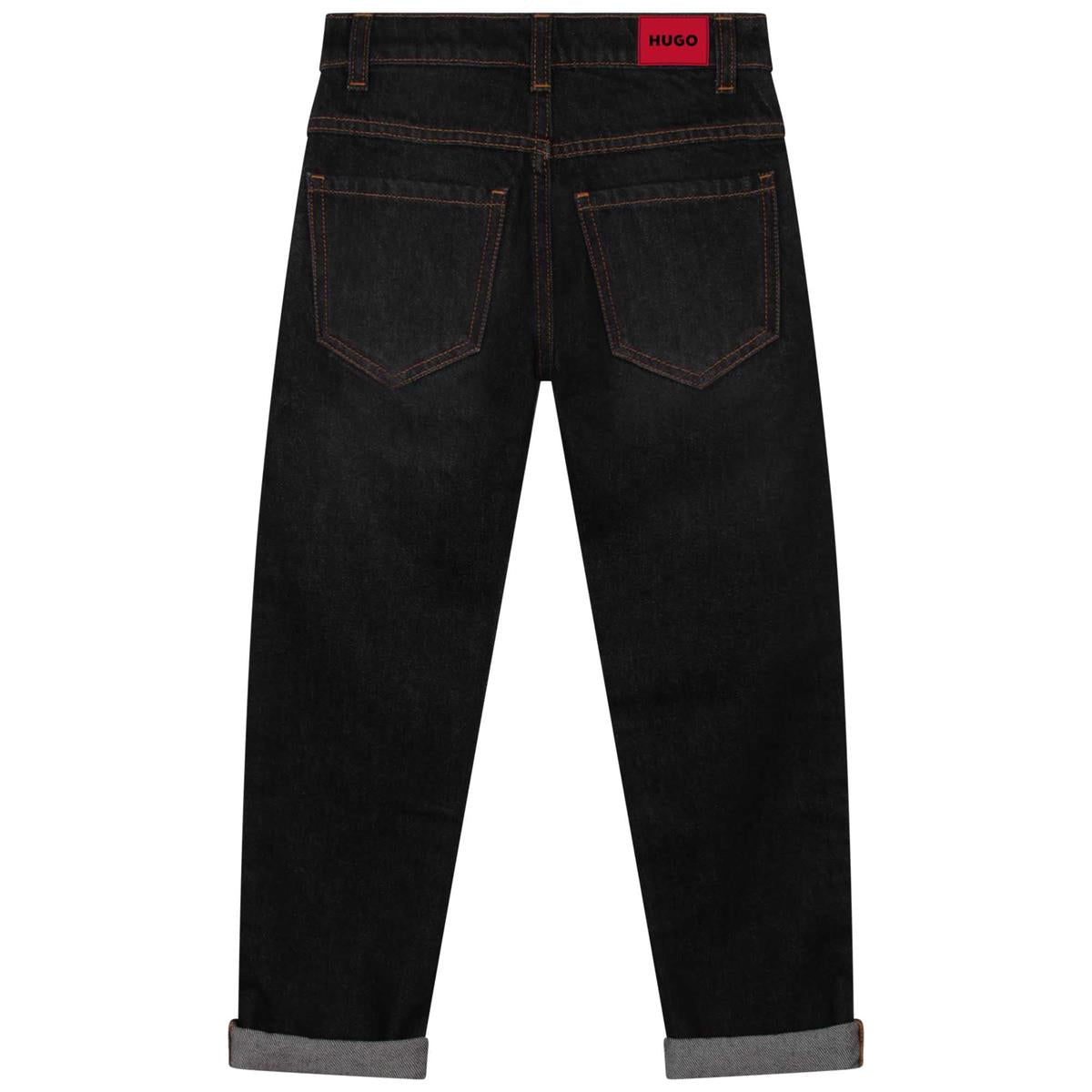 Boys Black Denim Trousers