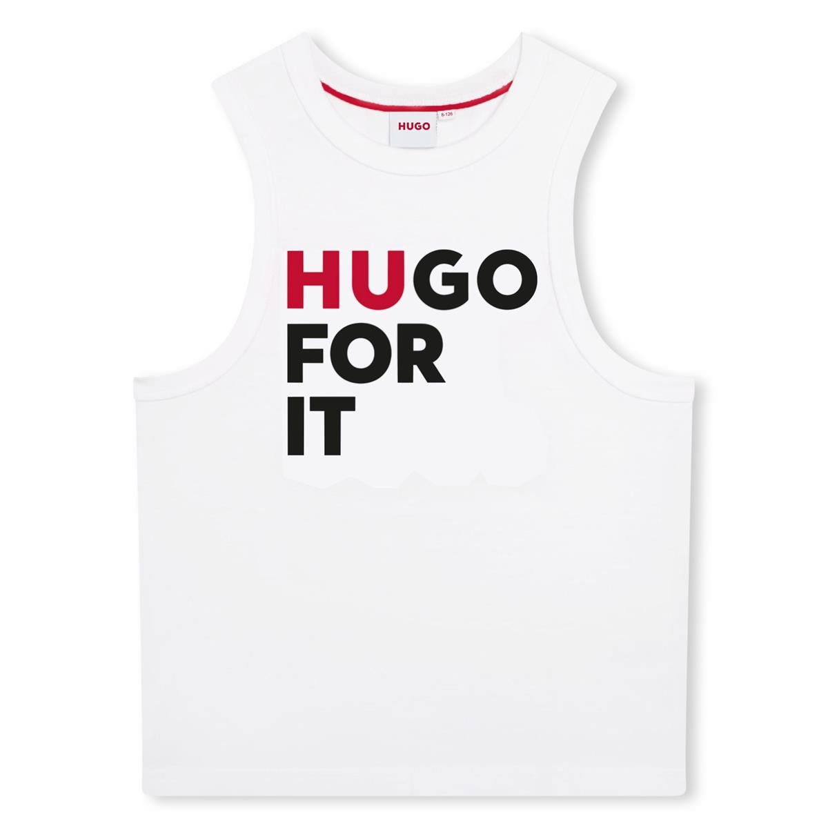 Boys White Logo Vest