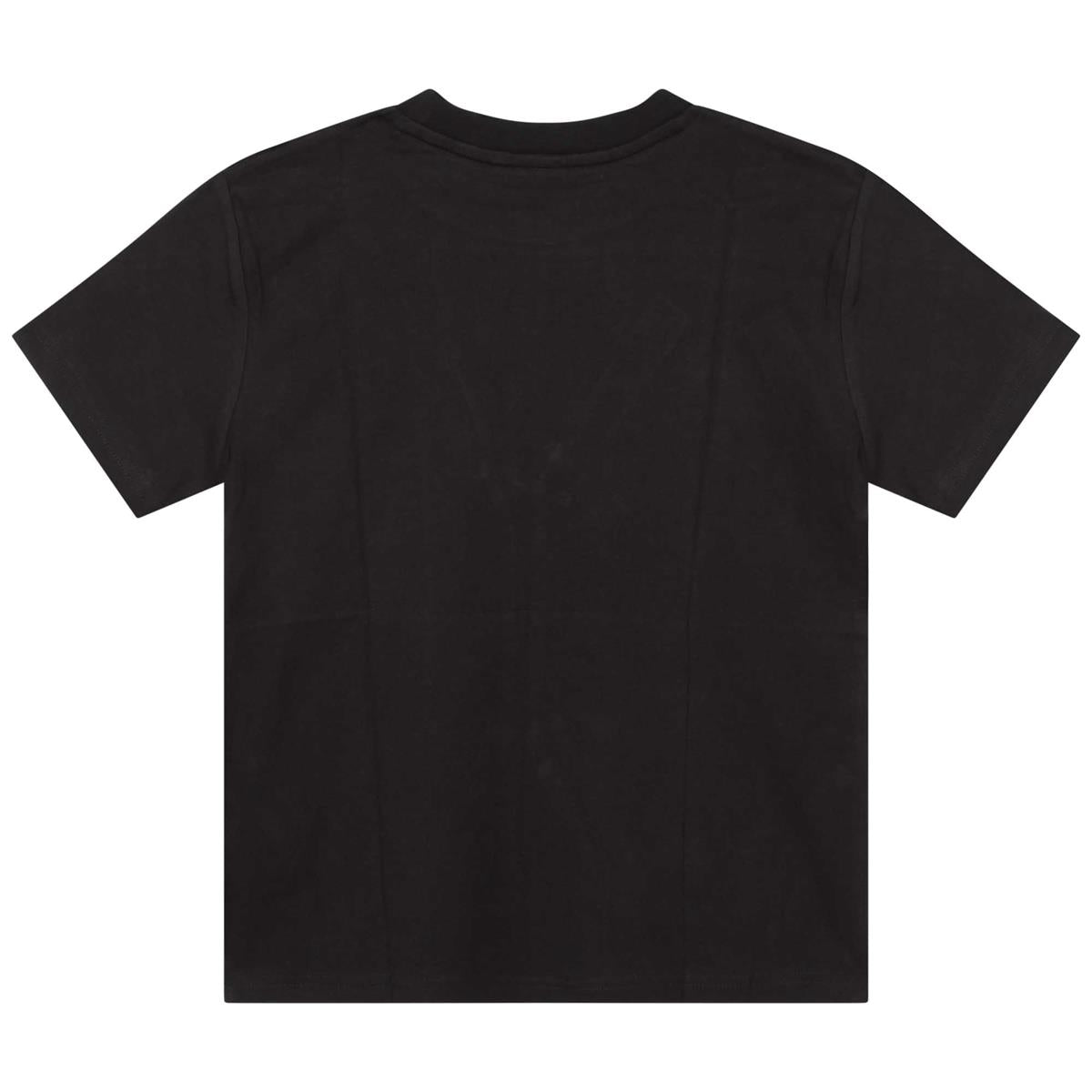 Boys Black Printed T-Shirt