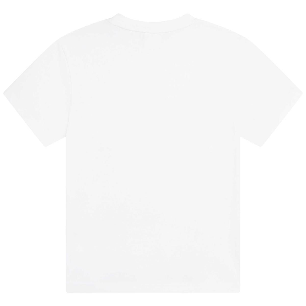 Boys White Printed T-Shirt