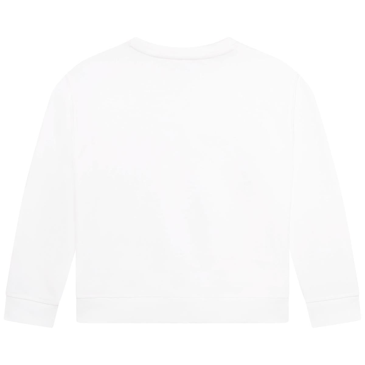 Girls White Logo Sweatshirt