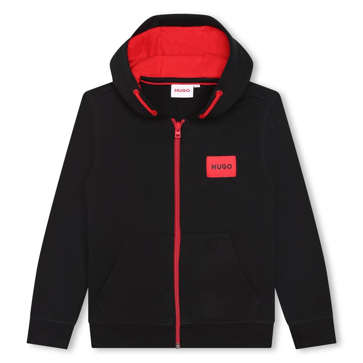 Boys Black Zip-Up Top