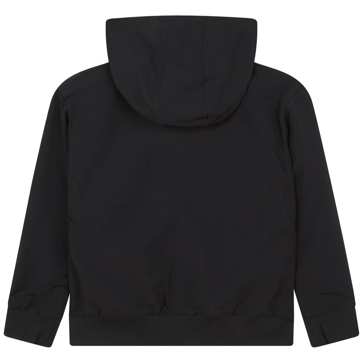 Girls Black Zip-Up Top