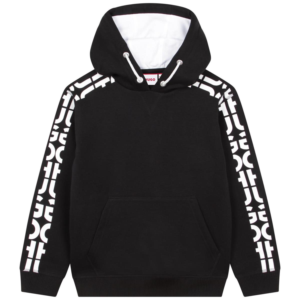 Boys Black Hooded Sweatshirt