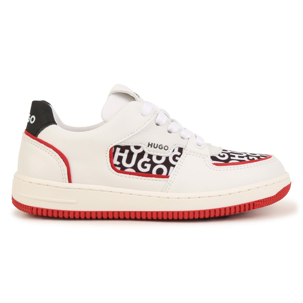 Boys & Girls White Logo Shoes