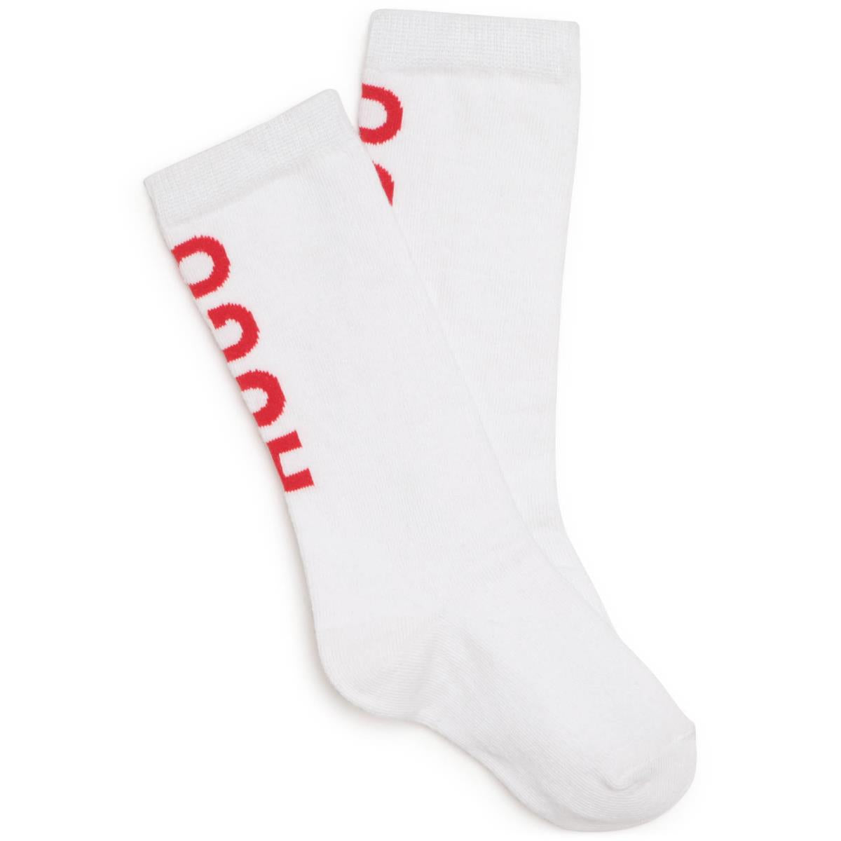 Baby Boys & Girls White Logo Socks (2 Pack)