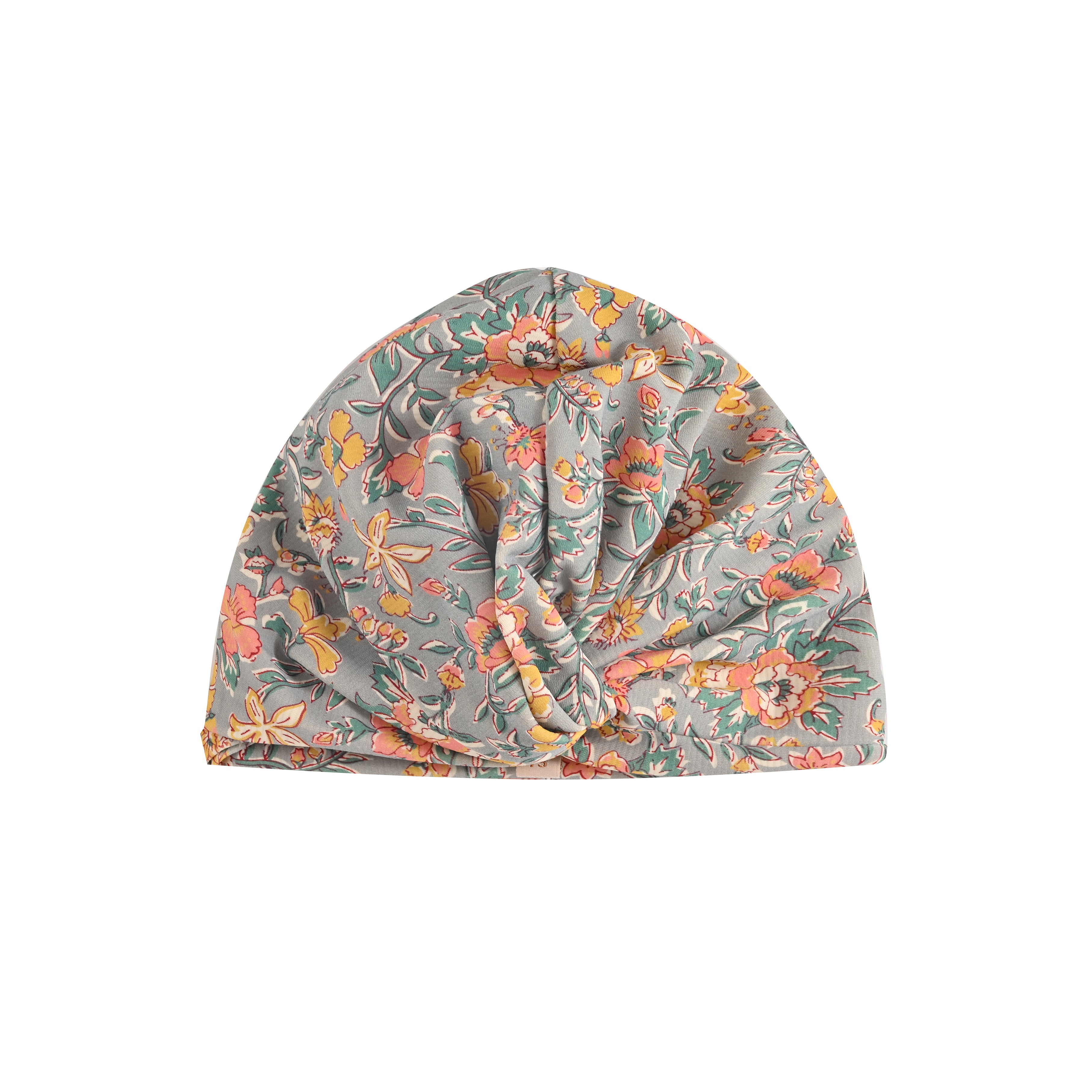 Girls Grey Floral Turban