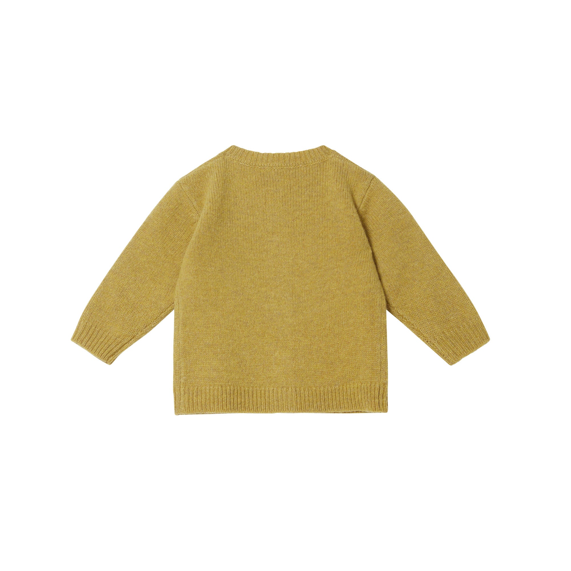 Girls Yellow Wool Cardigan