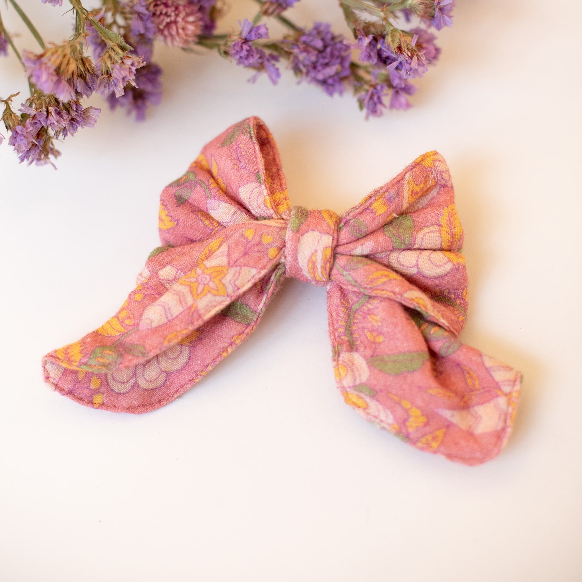 Girls Pink Flowers Hair Clip