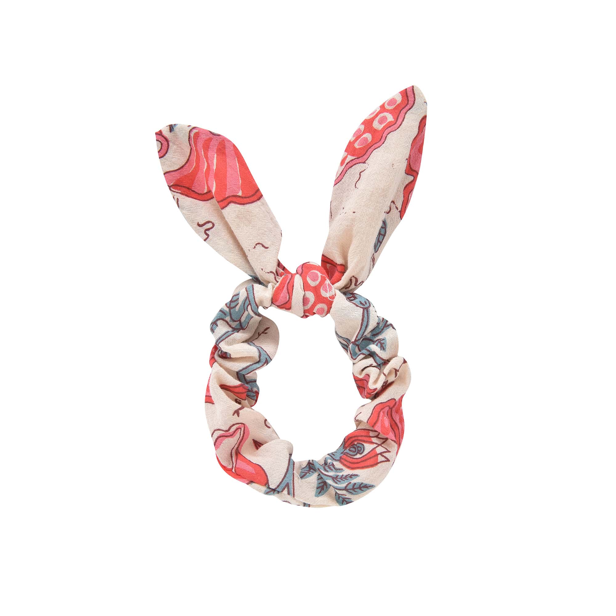 Girls Cream Floral Hair Ring