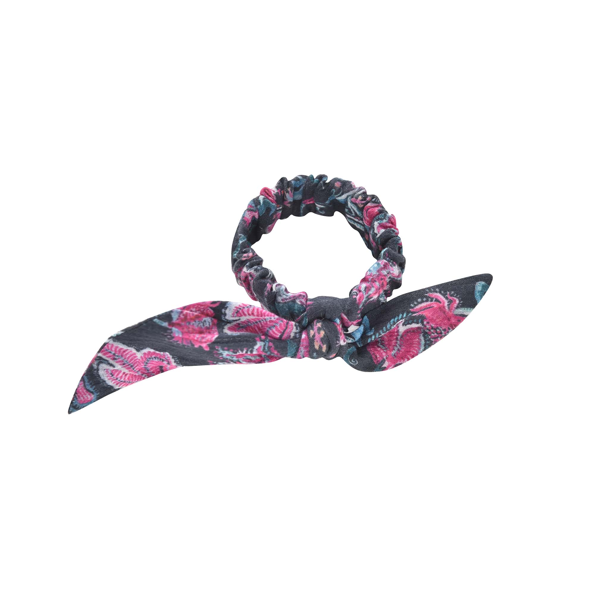 Girls Dark Grey Floral Hair Ring