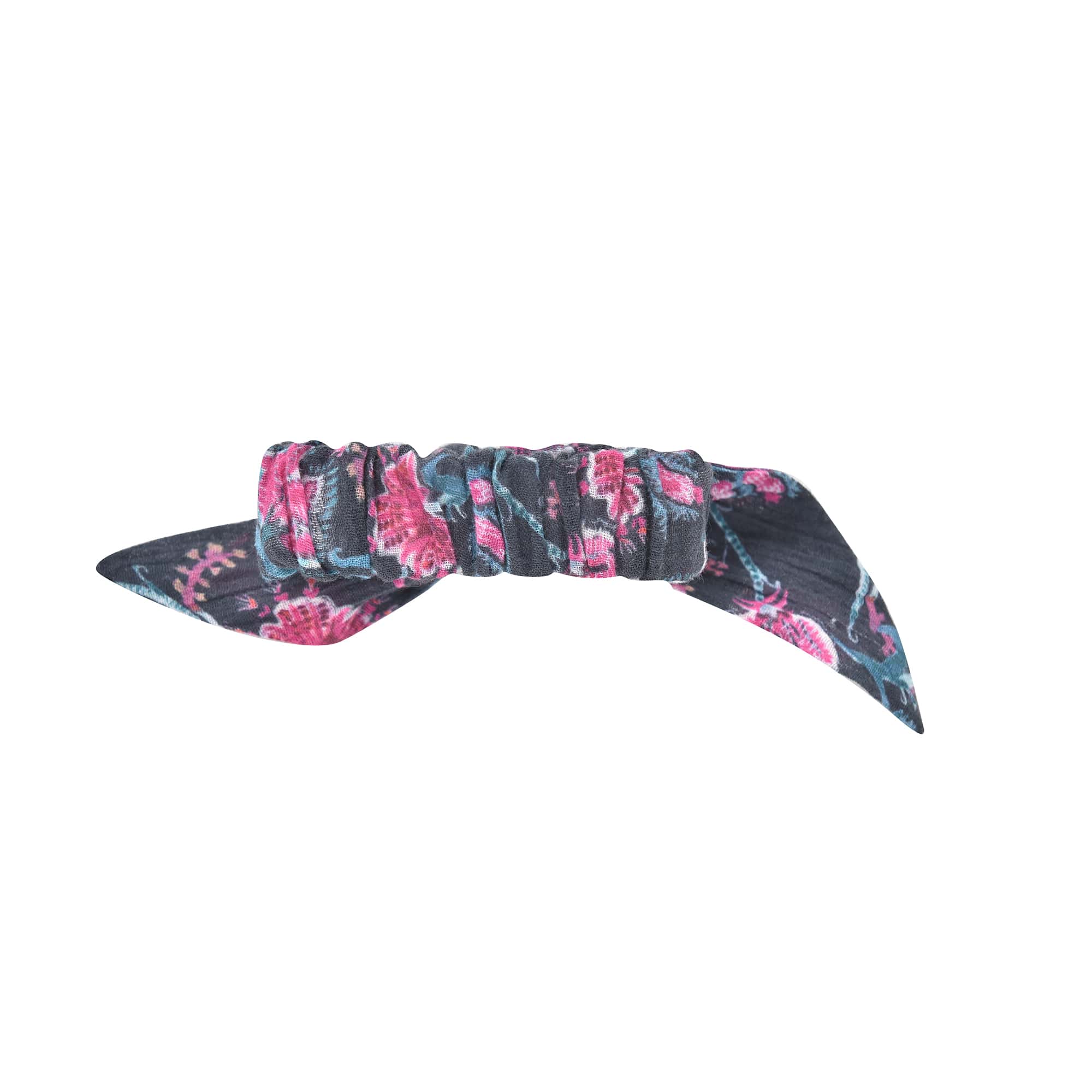 Girls Dark Grey Floral Hair Ring