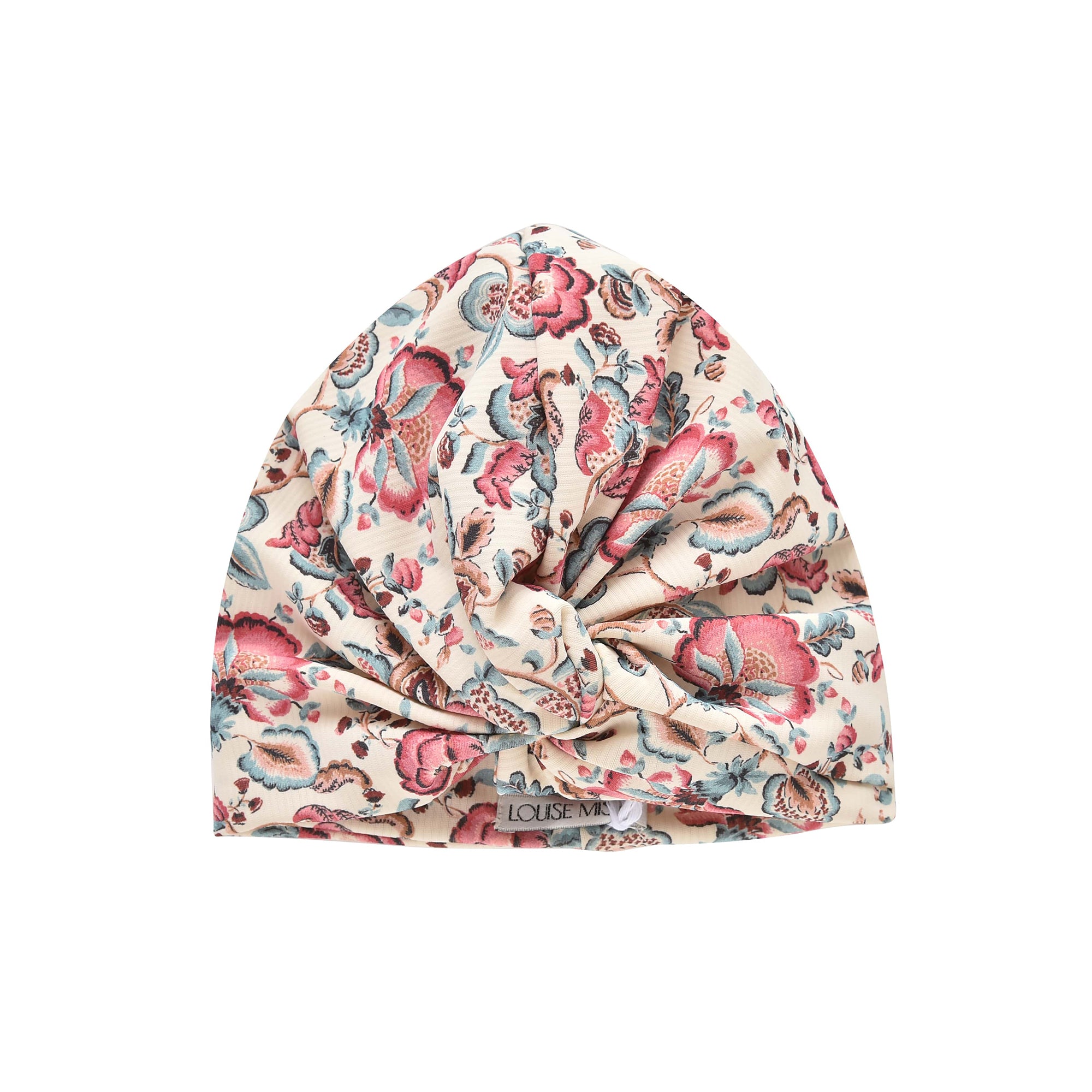 Girls White Flowers Swim Hat