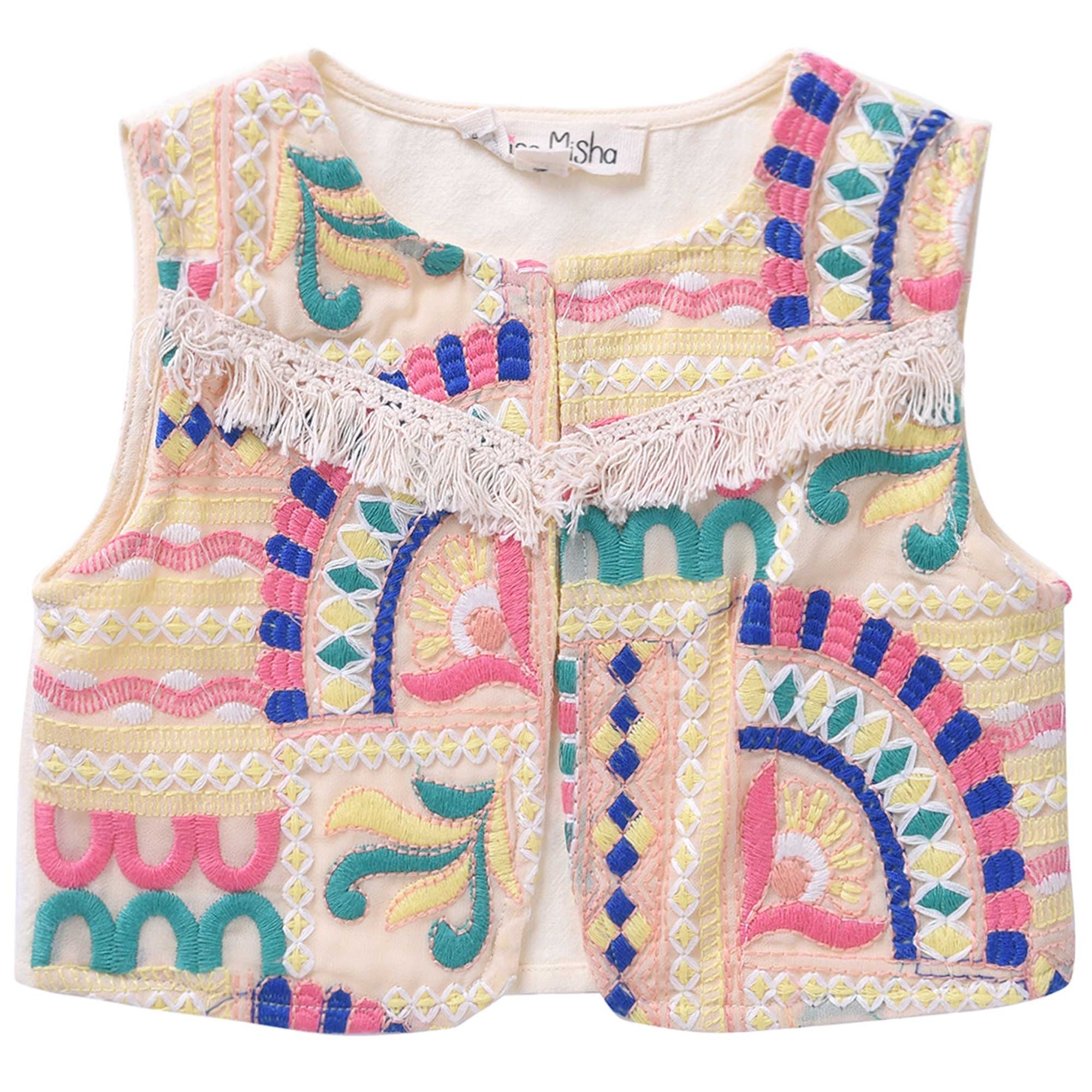 Girls Beige "Tibet" Gilet