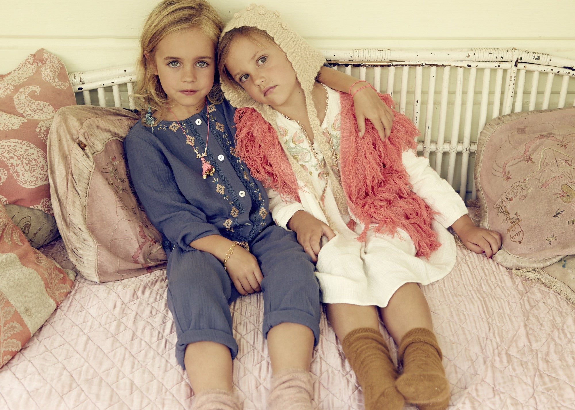 Girls Pink Tassel Trims 'Flamingo' Gilt - CÉMAROSE | Children's Fashion Store - 2