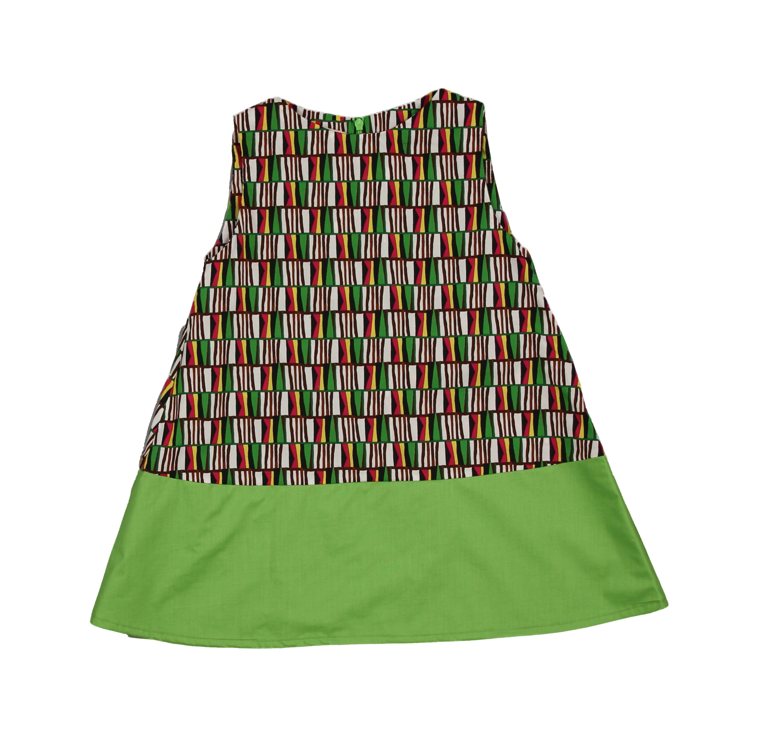 Girls Green Cotton Dress