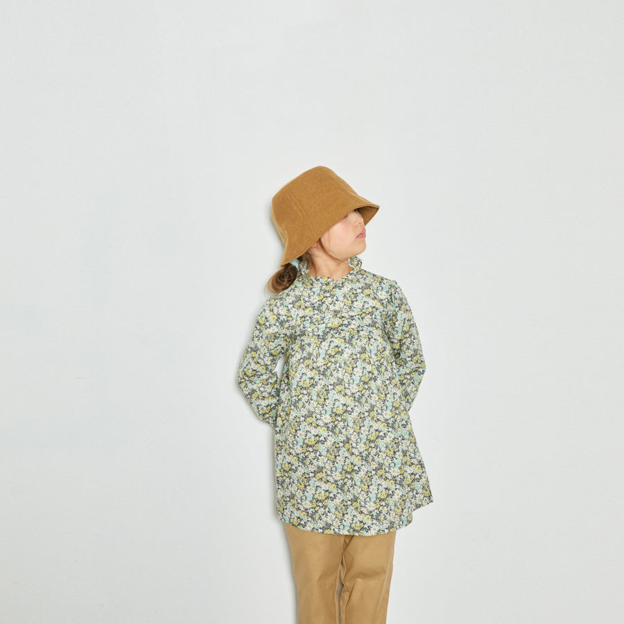 Boys & Girls Beige Wool Bucket Hat