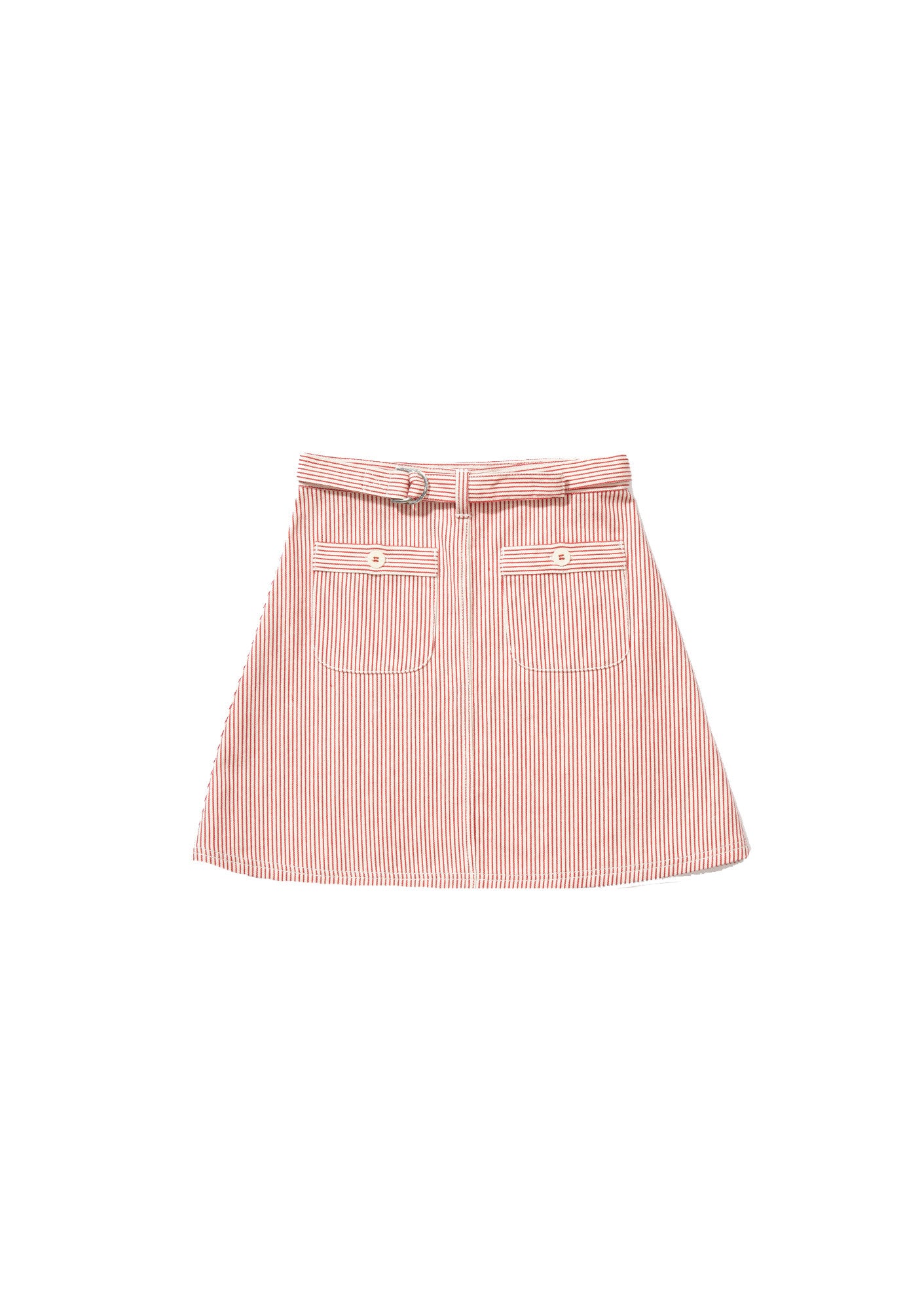 Girls Red Striped Skirt