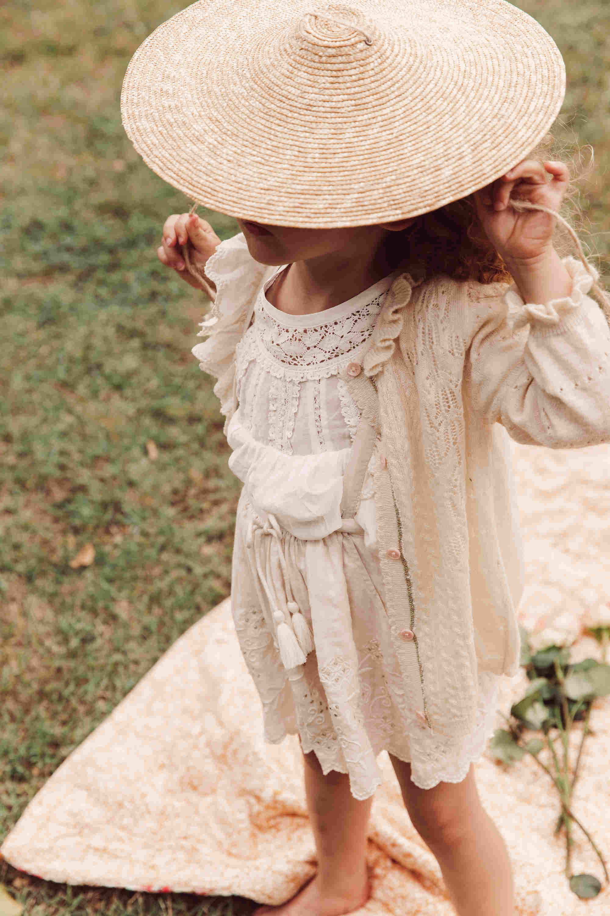 Girls White Cardigan
