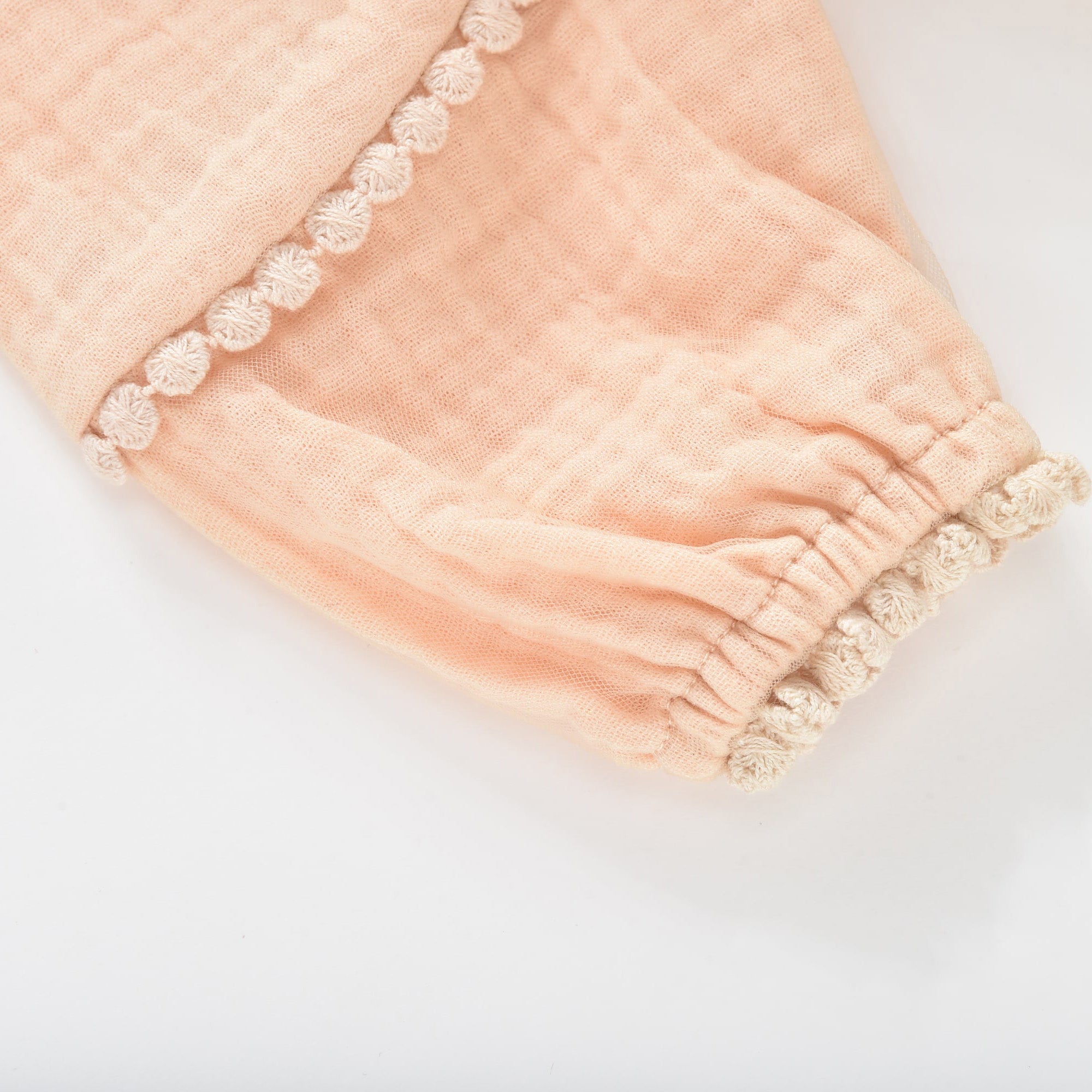 Girls Pink Embroidered Tulle Dress