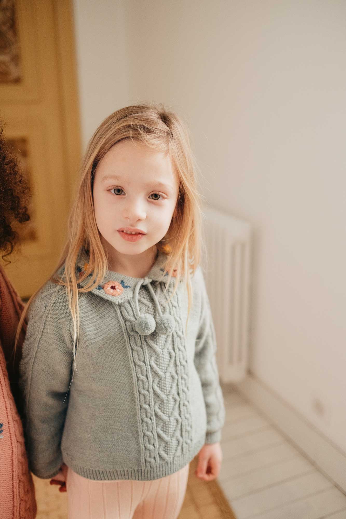 Girls Light Green Sweater