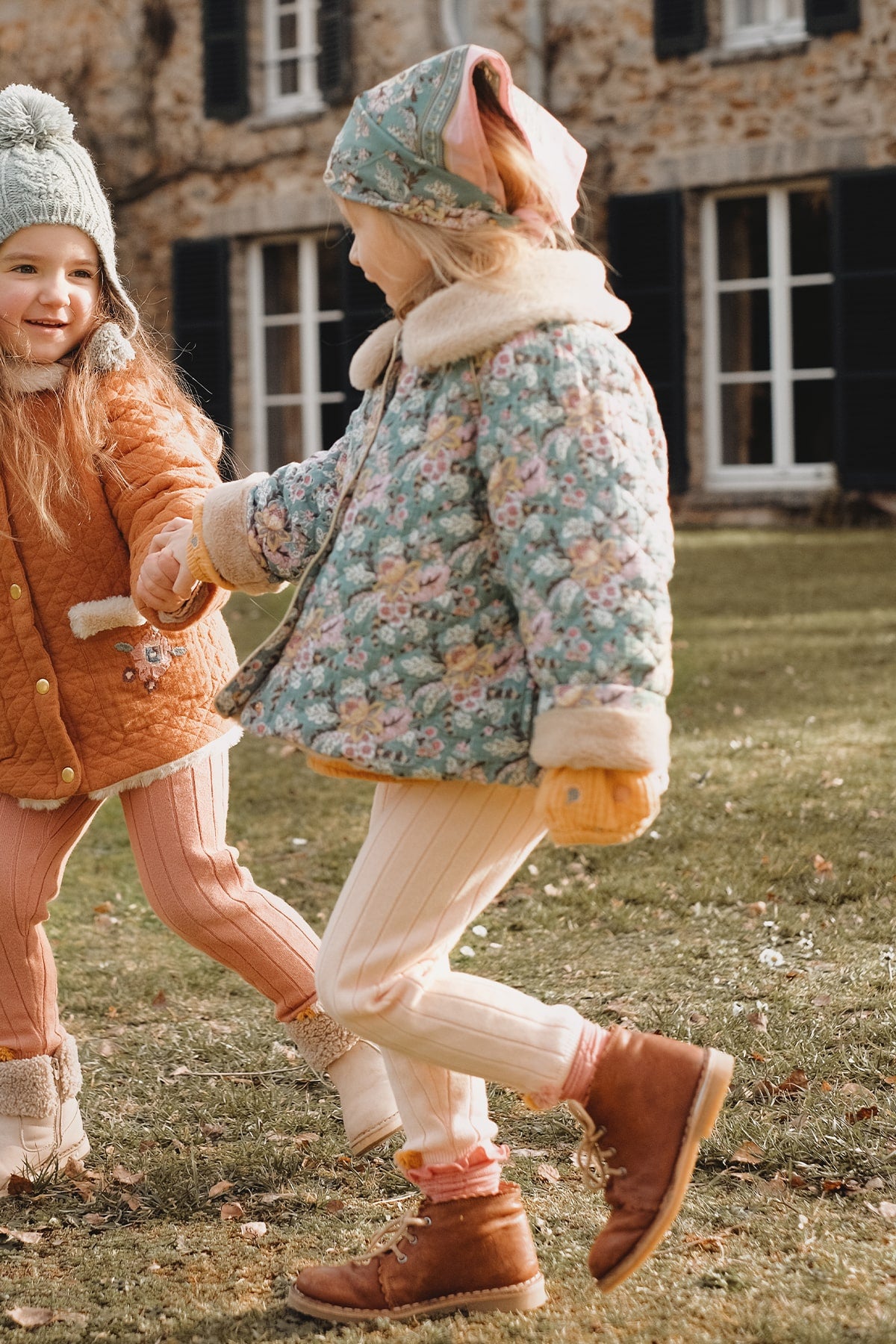 Girls Pink Cotton Leggings
