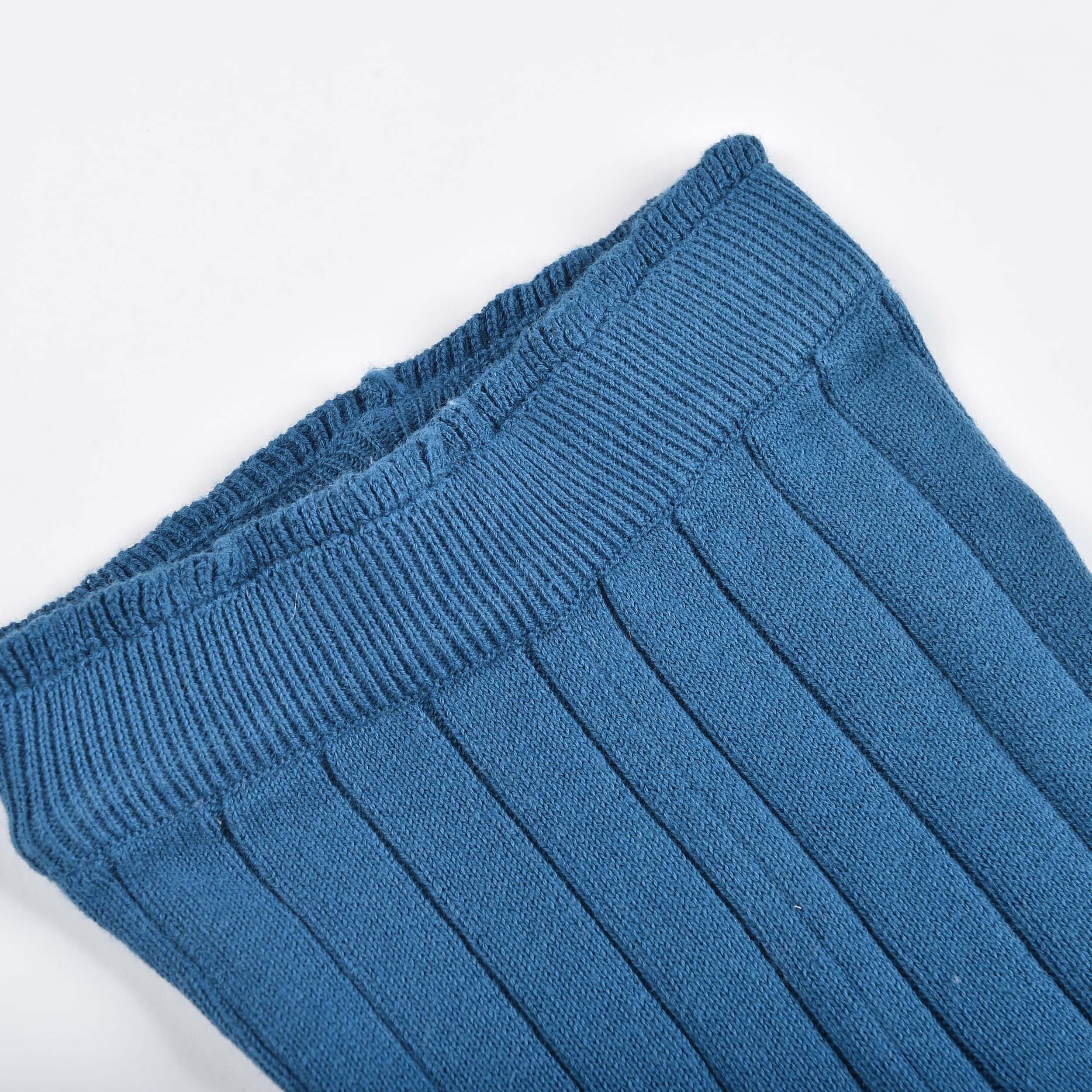 Girls Blue Cotton Leggings