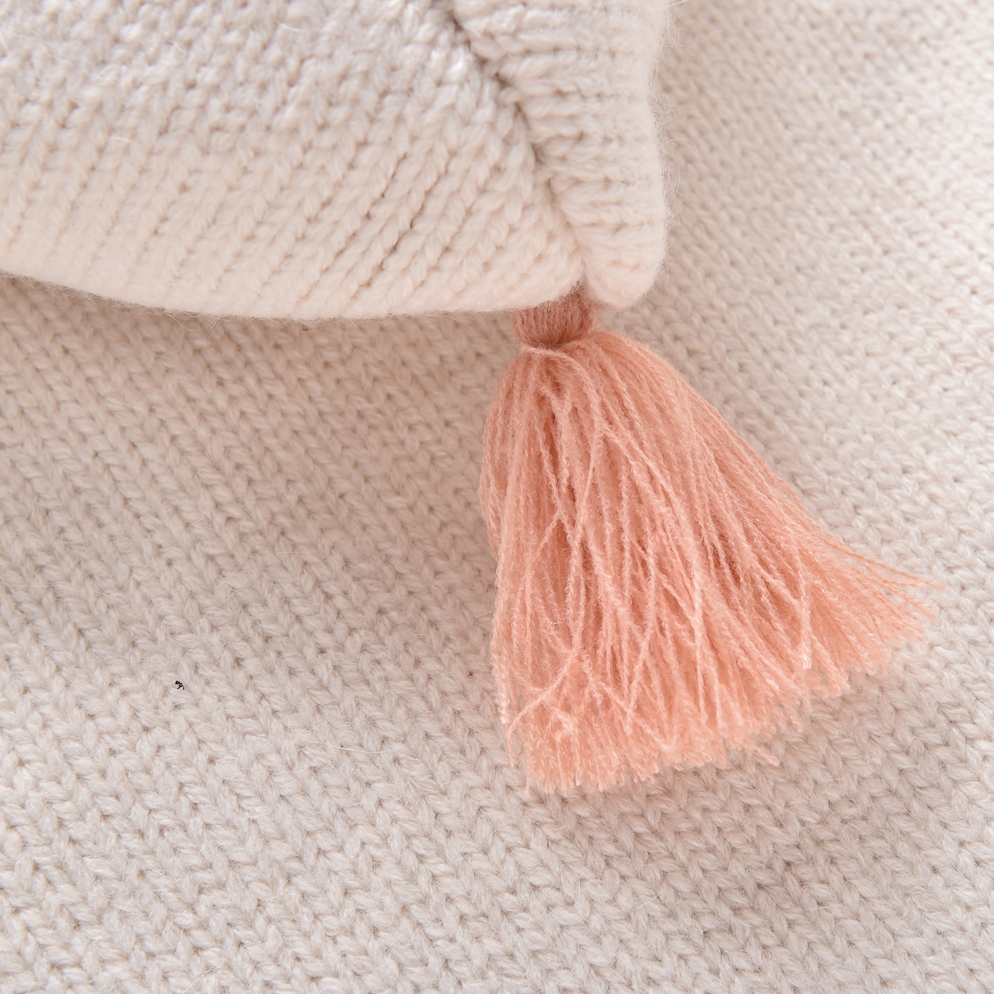 Girls White Wool Knit Cape