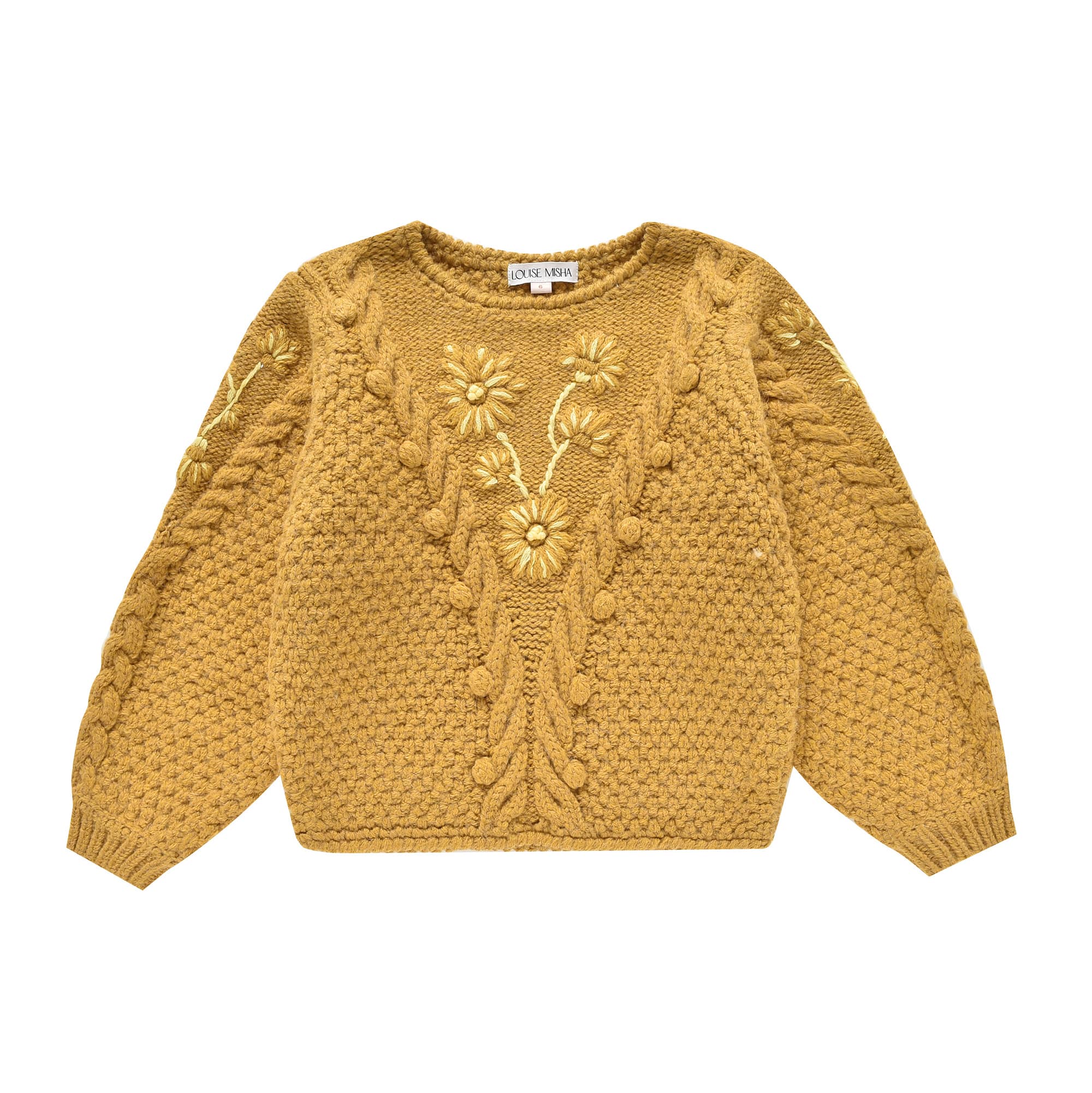 Girls Yellow Knit Sweater