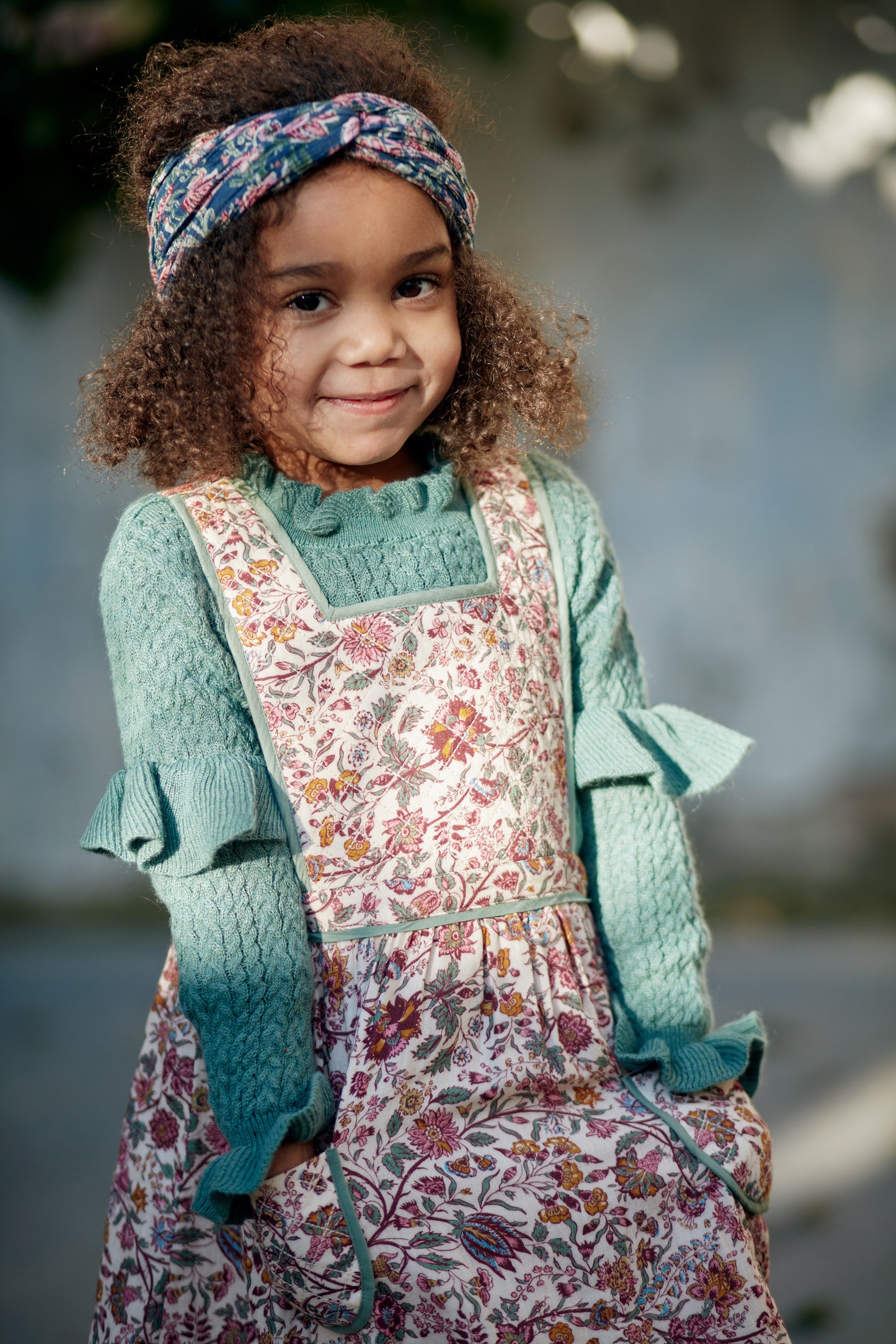 Girls Blue Knit Sweater